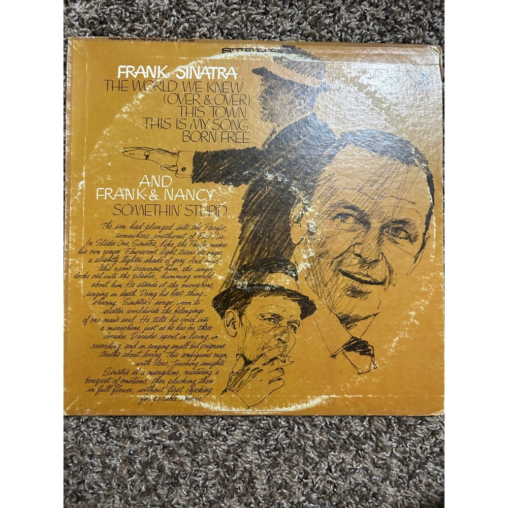 Frank Sinatra The World We Knew Vinyl LP Reprise FS-1022 Somethin Stupid Stereo